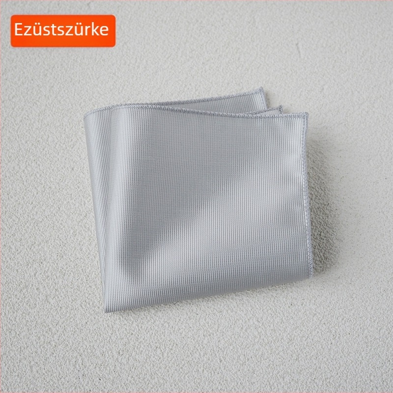 Zsebkendő - poliészter selyem, könnyű luxus stílus, Jacquard szövés, egyszínű mintázat