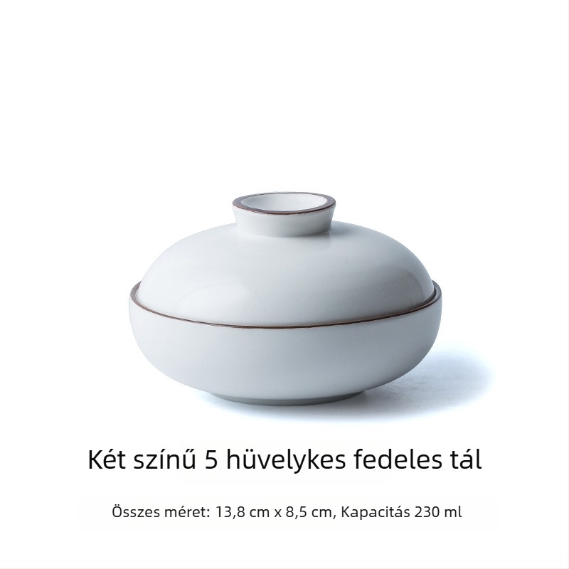 Japán stílusú porcelán levesestál, kör alakú, mikrohullámú sütőben használható, logónyomtatás és testreszabás