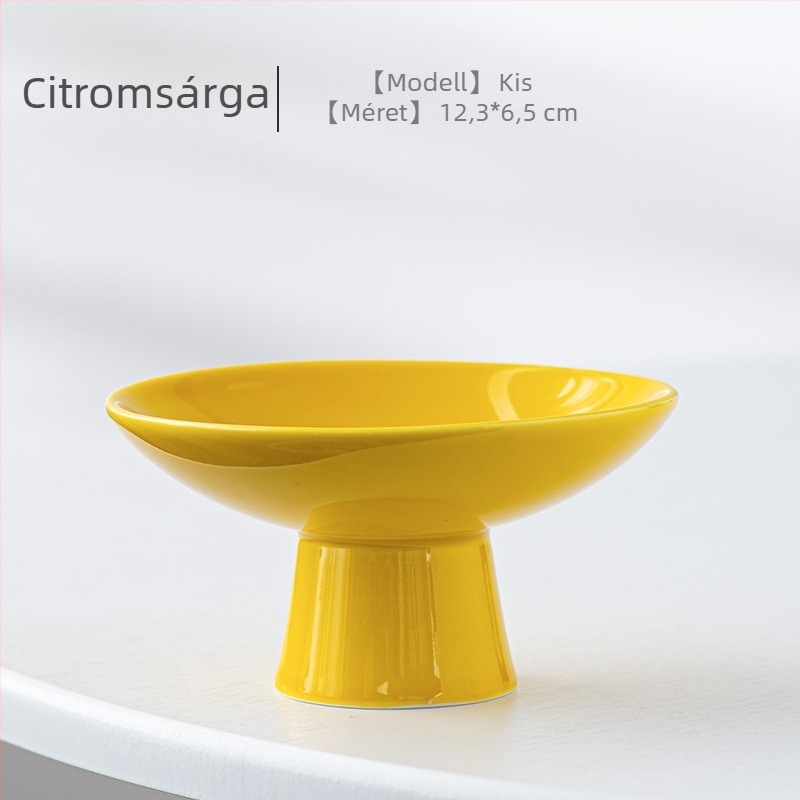 Porcelán magas lábú gyümölcstál – Celadon bevonat, Porcelain Cloud Pavilion
