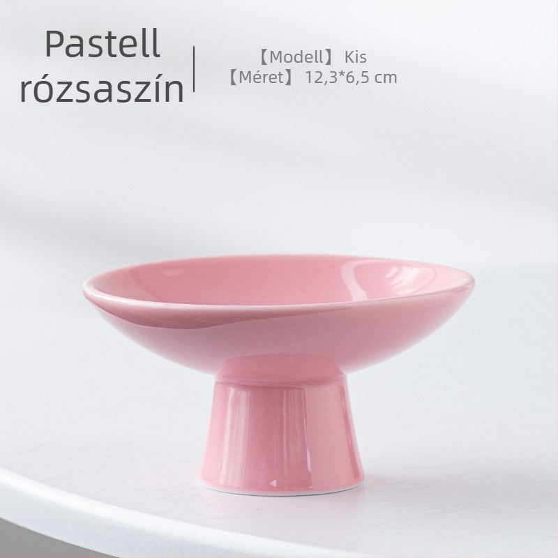 Porcelán magas lábú gyümölcstál – Celadon bevonat, Porcelain Cloud Pavilion
