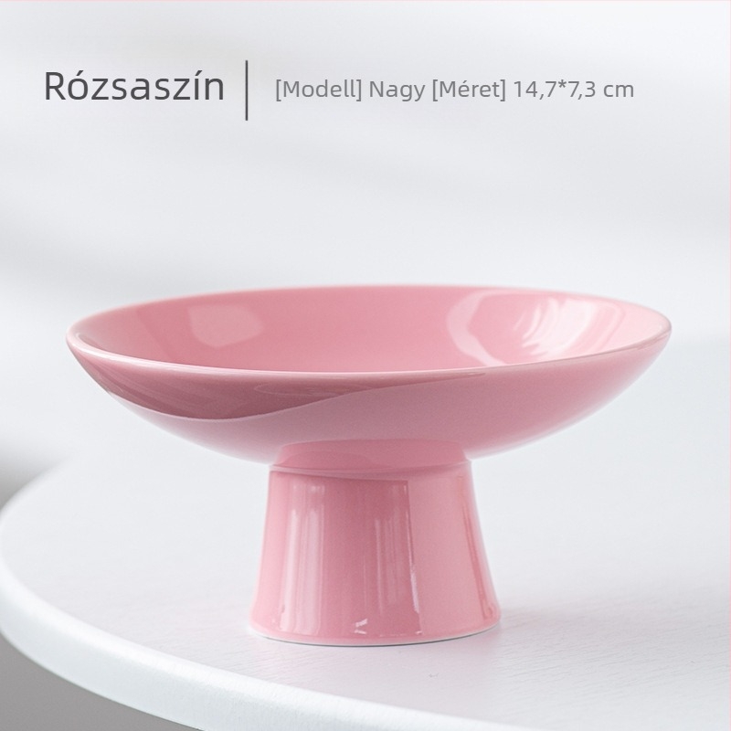 Porcelán magas lábú gyümölcstál – Celadon bevonat, Porcelain Cloud Pavilion