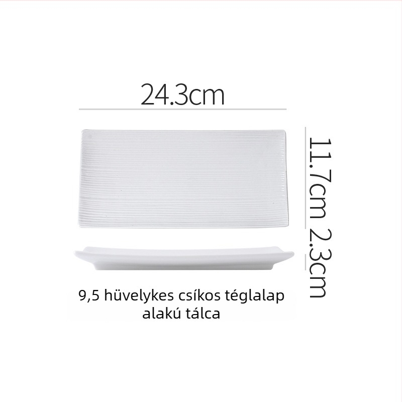 Porcelán lapos tál, rendhagyó formájú, modern minimalista stílus, mikrohullámú sütőbe használható