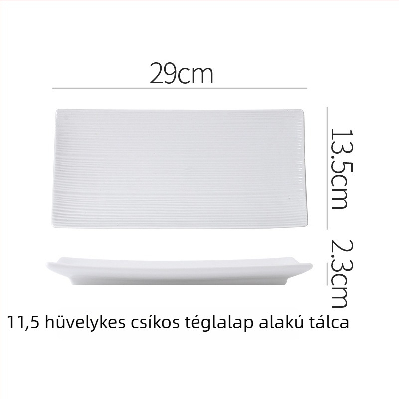Porcelán lapos tál, rendhagyó formájú, modern minimalista stílus, mikrohullámú sütőbe használható