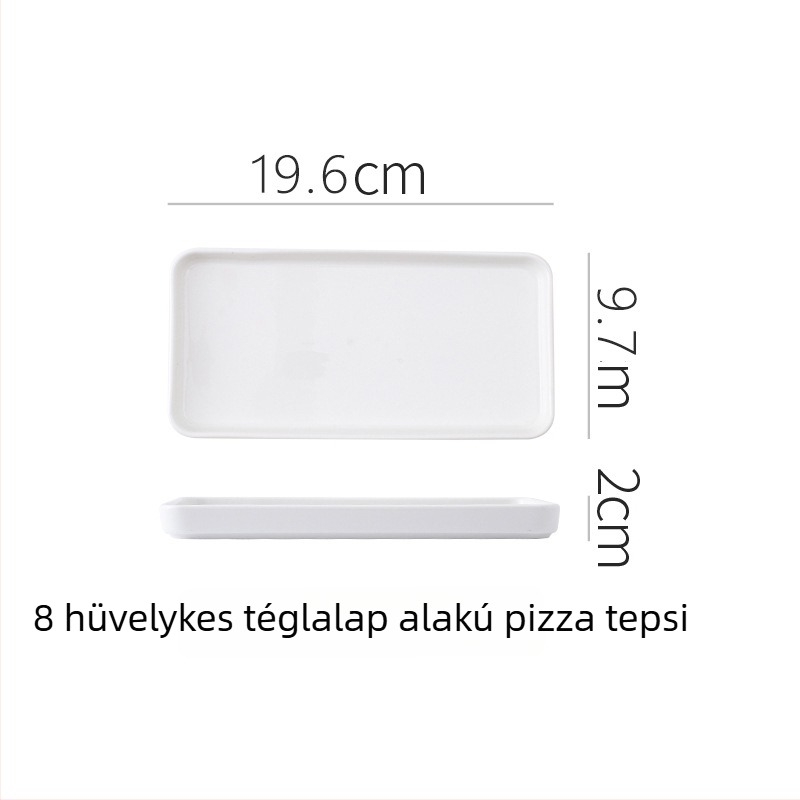 Porcelán lapos tál, rendhagyó formájú, modern minimalista stílus, mikrohullámú sütőbe használható