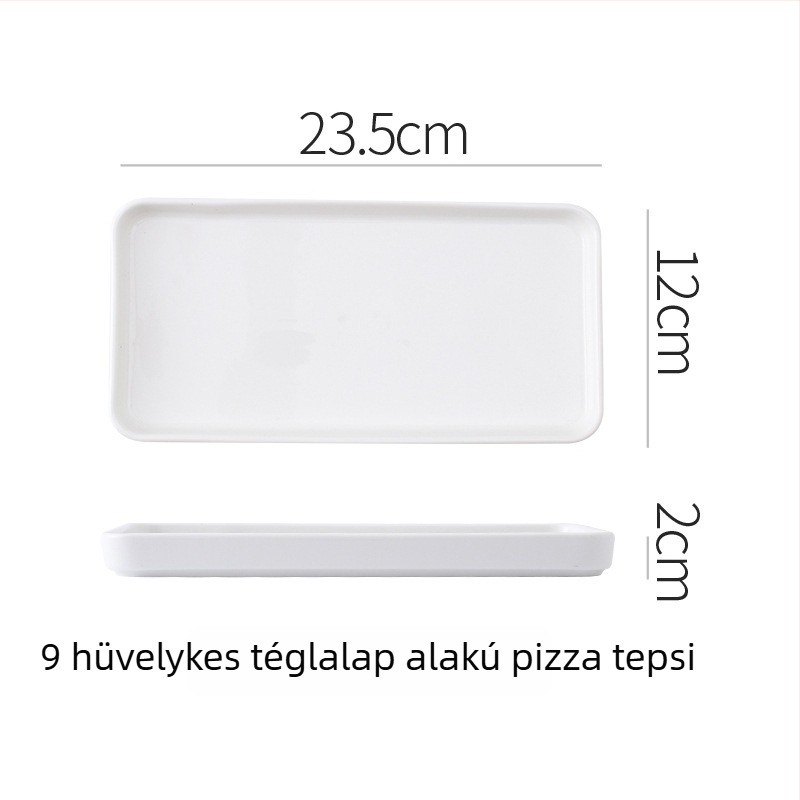 Porcelán lapos tál, rendhagyó formájú, modern minimalista stílus, mikrohullámú sütőbe használható