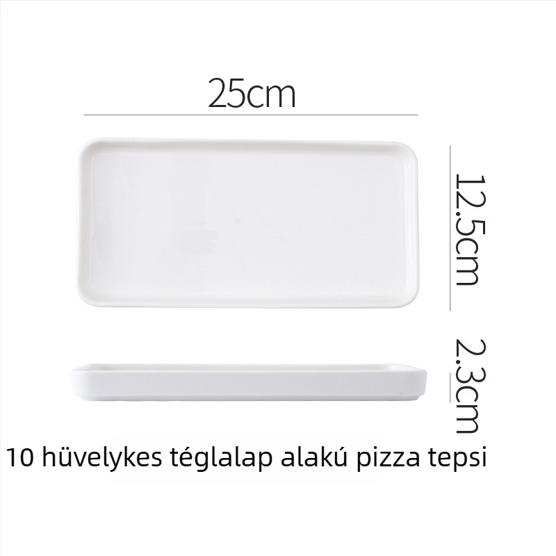 Porcelán lapos tál, rendhagyó formájú, modern minimalista stílus, mikrohullámú sütőbe használható