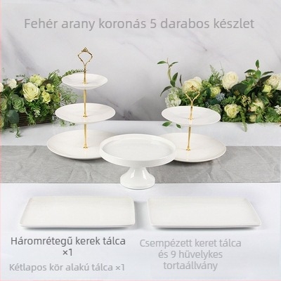 Porcelán desszertasztal kiállító állvány, Yajad, Nordic Wind stílus, egyszerű stílus