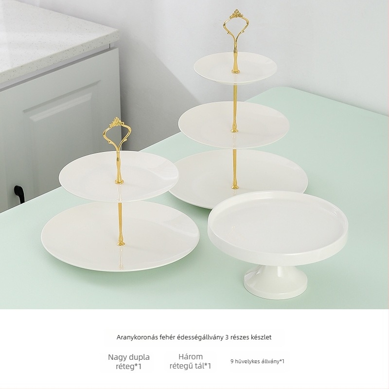 Porcelán desszertasztal kiállító állvány, Yajad, Nordic Wind stílus, egyszerű stílus