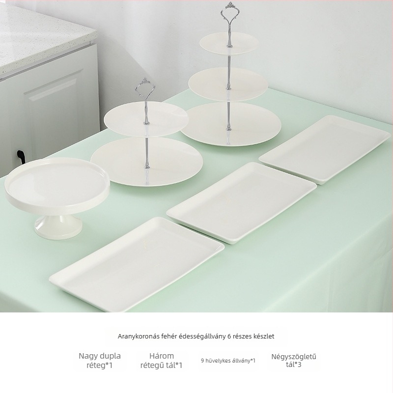 Porcelán desszertasztal kiállító állvány, Yajad, Nordic Wind stílus, egyszerű stílus