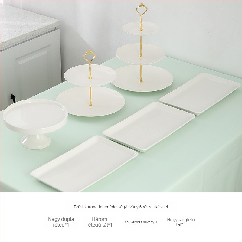 Porcelán desszertasztal kiállító állvány, Yajad, Nordic Wind stílus, egyszerű stílus