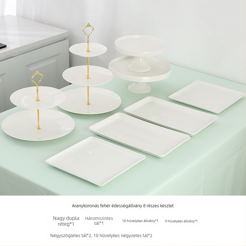 Porcelán desszertasztal kiállító állvány, Yajad, Nordic Wind stílus, egyszerű stílus