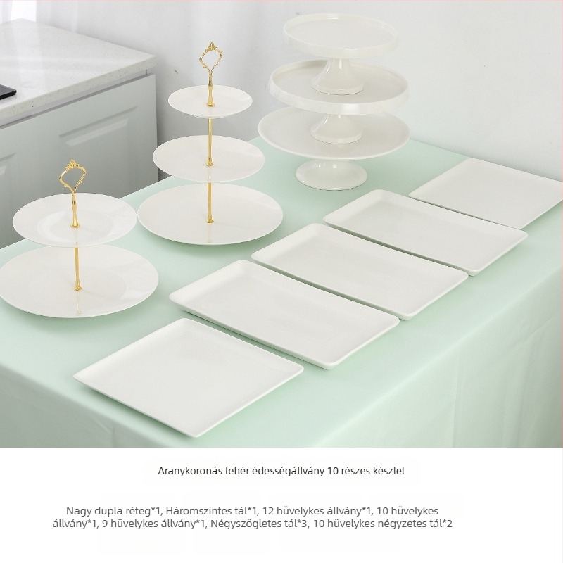 Porcelán desszertasztal kiállító állvány, Yajad, Nordic Wind stílus, egyszerű stílus