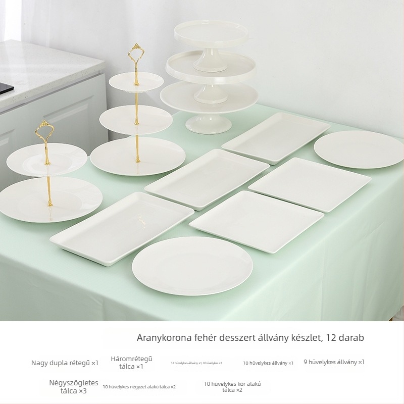 Porcelán desszertasztal kiállító állvány, Yajad, Nordic Wind stílus, egyszerű stílus