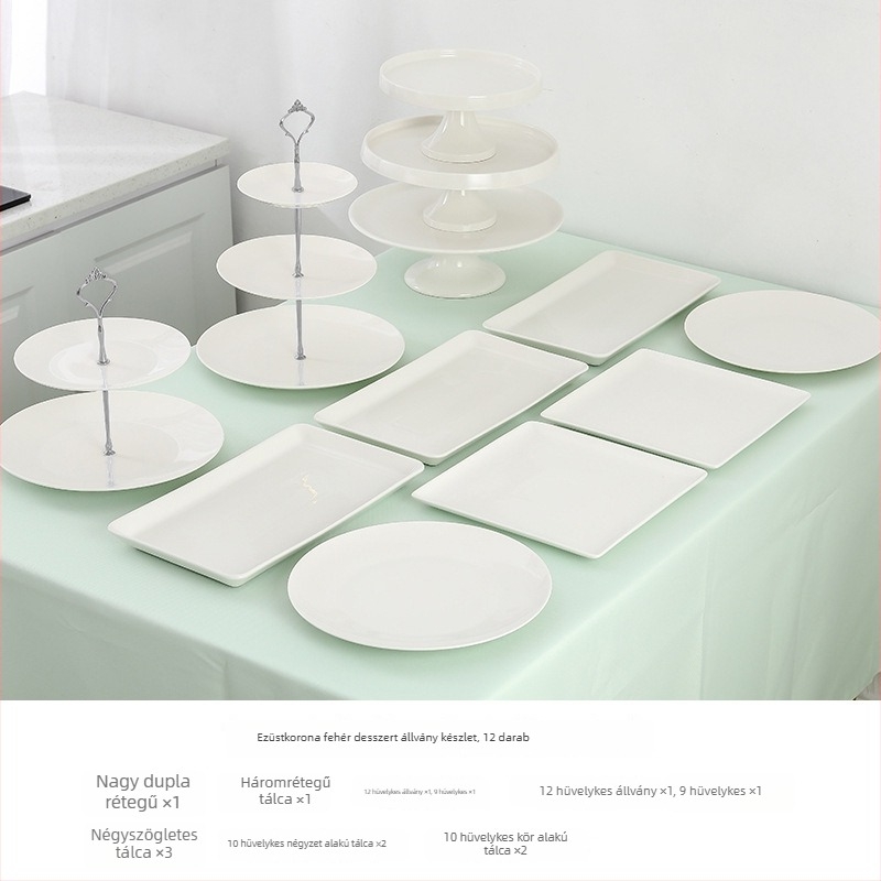 Porcelán desszertasztal kiállító állvány, Yajad, Nordic Wind stílus, egyszerű stílus