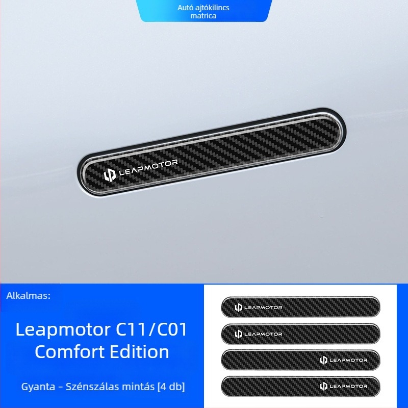 Fénylő ajtófogantyú védő matrica Leapmotor C11/C01 – epoxigyanta karcolásvédő film