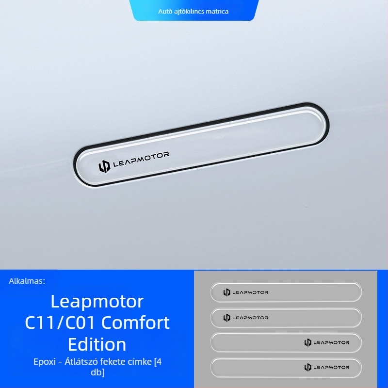 Fénylő ajtófogantyú védő matrica Leapmotor C11/C01 – epoxigyanta karcolásvédő film
