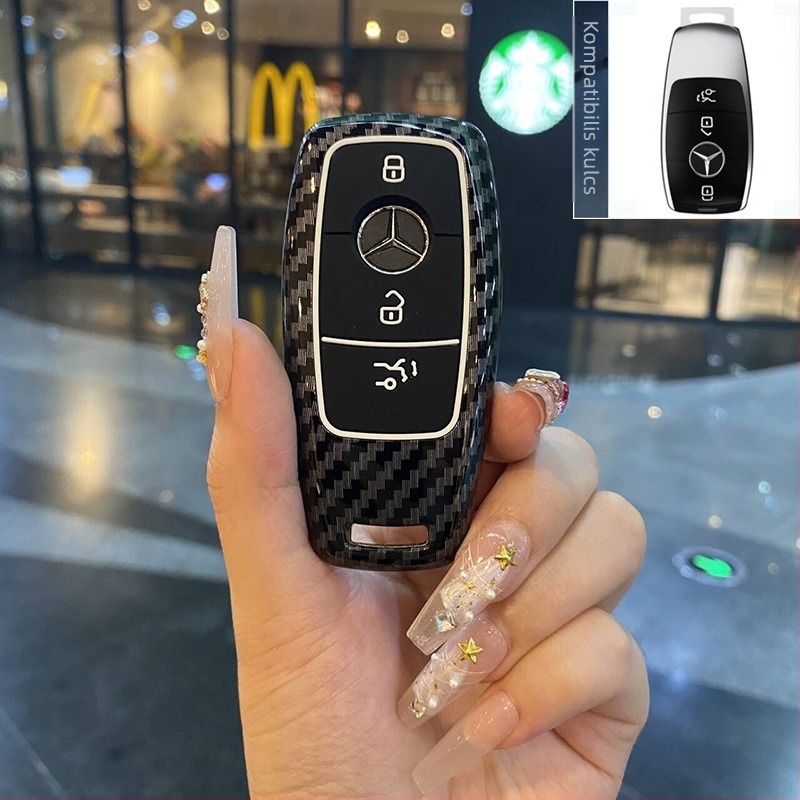 Mercedes-Benz kulcsvédő burkolat S-osztály, E-osztály, C-osztály és GLC modellekhez — ABS műanyag, prémium kivitel.