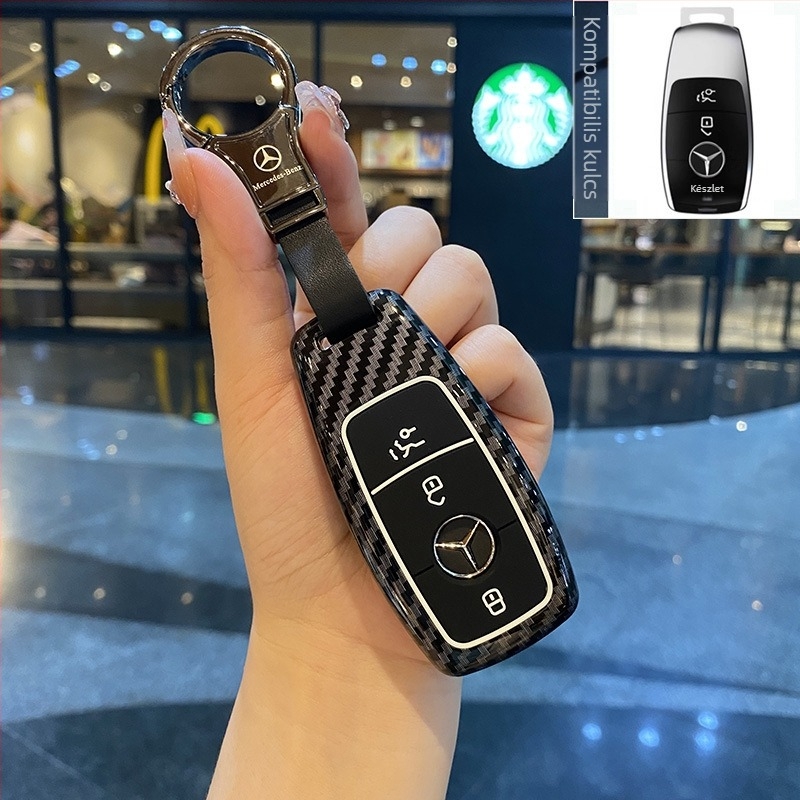 Mercedes-Benz kulcsvédő burkolat S-osztály, E-osztály, C-osztály és GLC modellekhez — ABS műanyag, prémium kivitel.