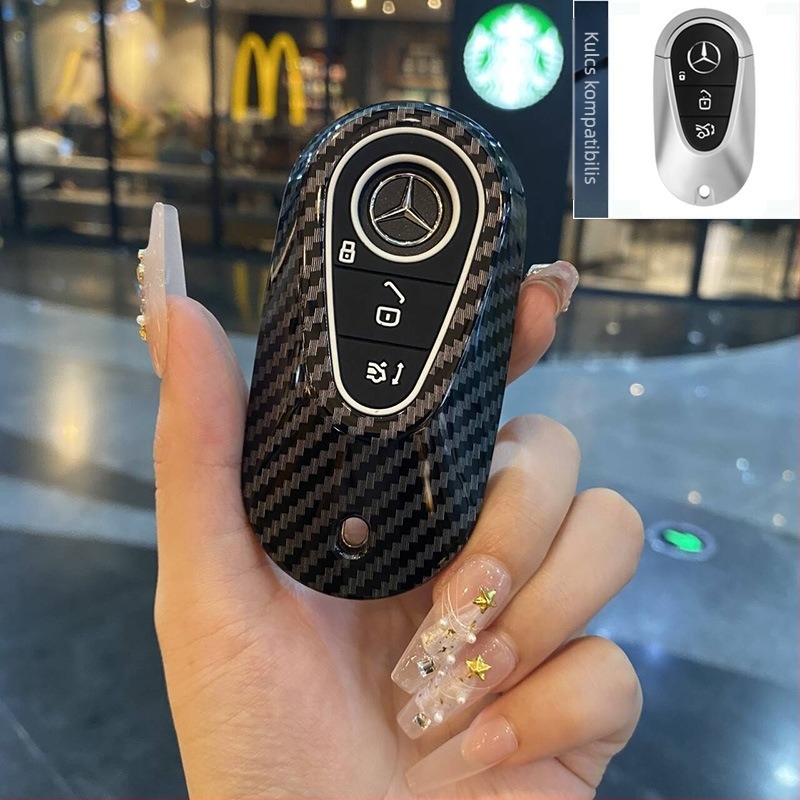 Mercedes-Benz kulcsvédő burkolat S-osztály, E-osztály, C-osztály és GLC modellekhez — ABS műanyag, prémium kivitel.