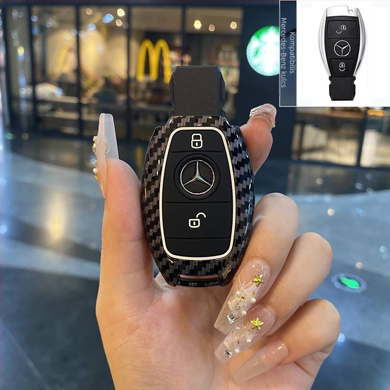 Mercedes-Benz kulcsvédő burkolat S-osztály, E-osztály, C-osztály és GLC modellekhez — ABS műanyag, prémium kivitel.
