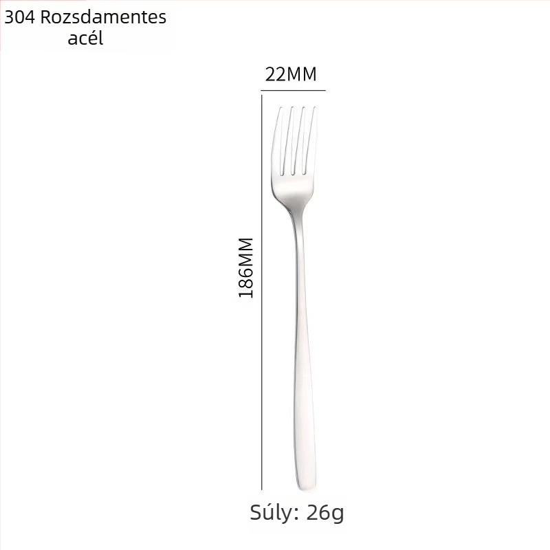 304 rozsdamentes acél étkészlet kanál és villa, koreai stílus, tükörfényes felület, logó testreszabás