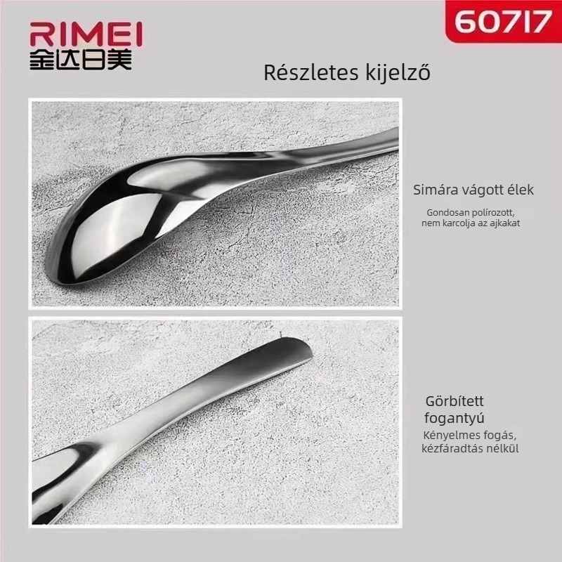 410 rozsdamentes acélból készült kanál; modern minimalist stílus; egyszínű mintázat; márka JINDA JIUS