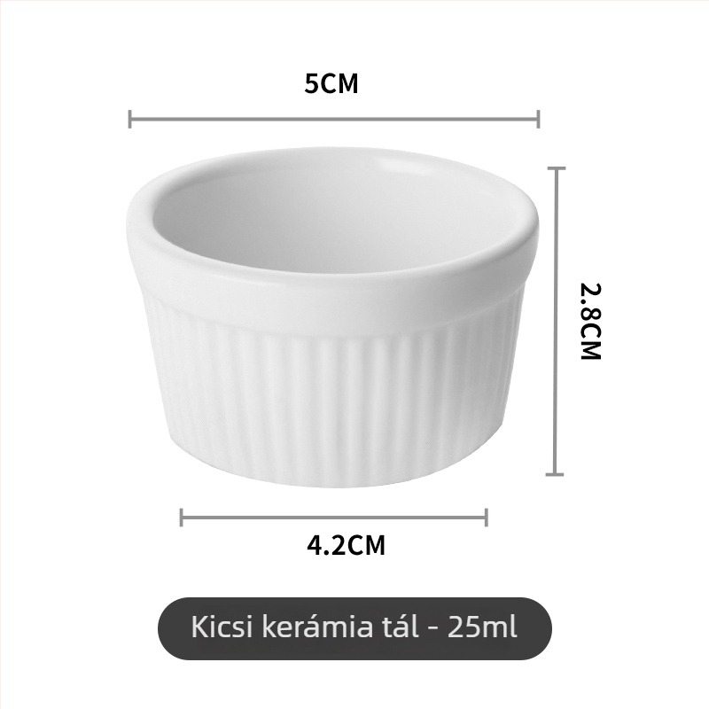 Rozsdamentes acél szósz tál - kerek dip tál, nordic stílus, 201 rozsdamentes acél, mikrohullámú kompatibilis, logó nyomása elérhető