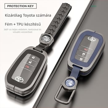 Tokkulcs tok Toyota modellekhez: 8. generációs Highlander, CHR, Corolla, Prado, Avalon — cink ötvözet + TPU, luxus stílus, H sorozat Toyota Model A, testreszabható