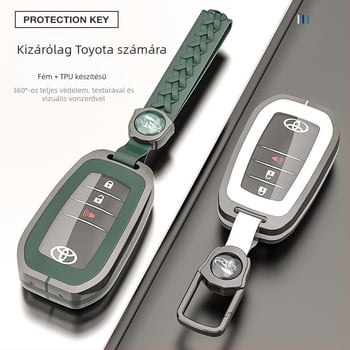 Tokkulcs tok Toyota modellekhez: 8. generációs Highlander, CHR, Corolla, Prado, Avalon — cink ötvözet + TPU, luxus stílus, H sorozat Toyota Model A, testreszabható