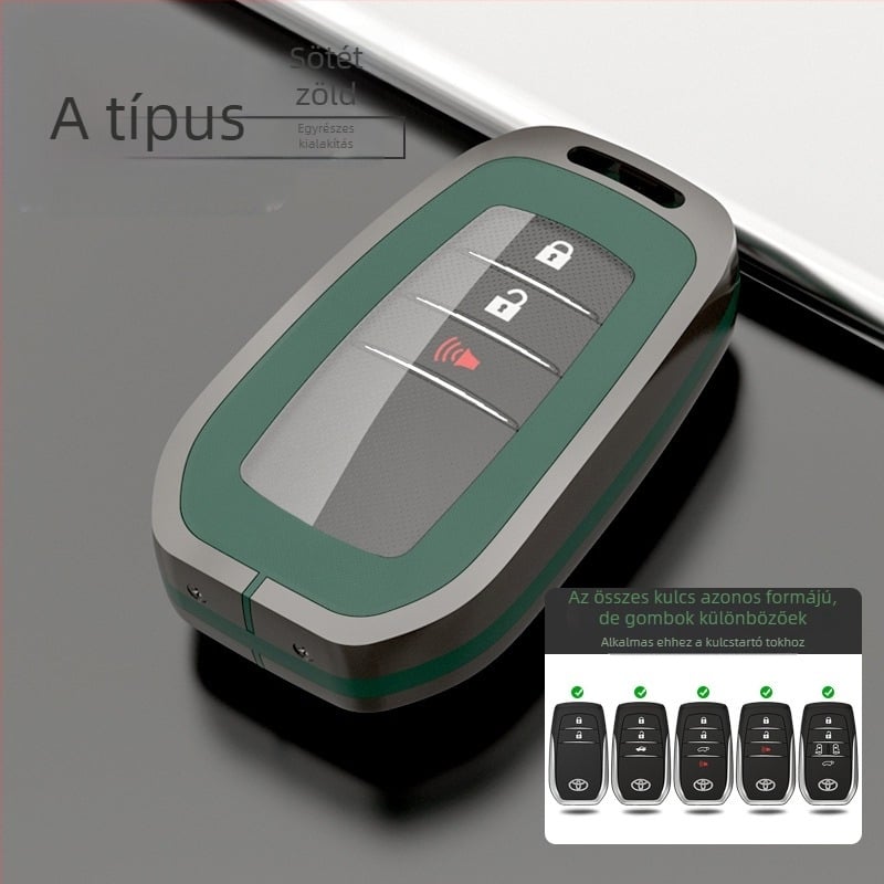 Tokkulcs tok Toyota modellekhez: 8. generációs Highlander, CHR, Corolla, Prado, Avalon — cink ötvözet + TPU, luxus stílus, H sorozat Toyota Model A, testreszabható