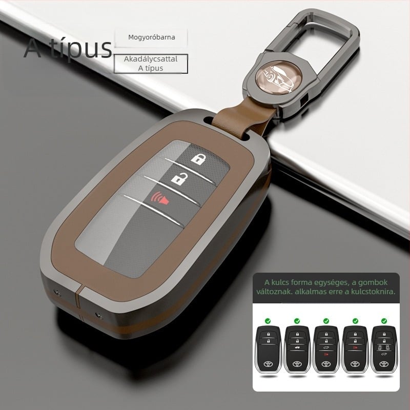 Tokkulcs tok Toyota modellekhez: 8. generációs Highlander, CHR, Corolla, Prado, Avalon — cink ötvözet + TPU, luxus stílus, H sorozat Toyota Model A, testreszabható