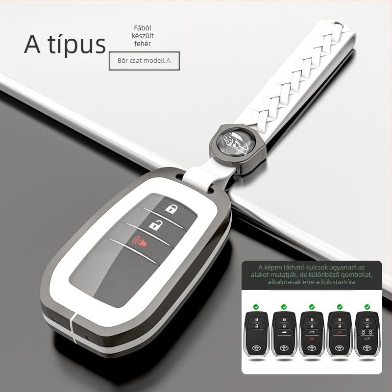 Tokkulcs tok Toyota modellekhez: 8. generációs Highlander, CHR, Corolla, Prado, Avalon — cink ötvözet + TPU, luxus stílus, H sorozat Toyota Model A, testreszabható