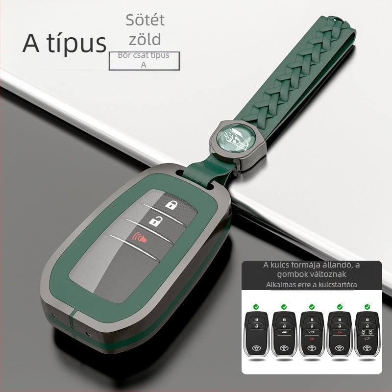 Tokkulcs tok Toyota modellekhez: 8. generációs Highlander, CHR, Corolla, Prado, Avalon — cink ötvözet + TPU, luxus stílus, H sorozat Toyota Model A, testreszabható