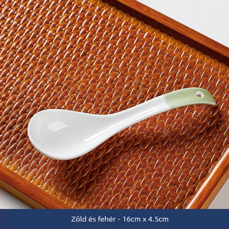 Japán stílusú kis leveskanál (kerámia, görbült nyél, égési védelem, virágos mintázat, első osztályú minőség)