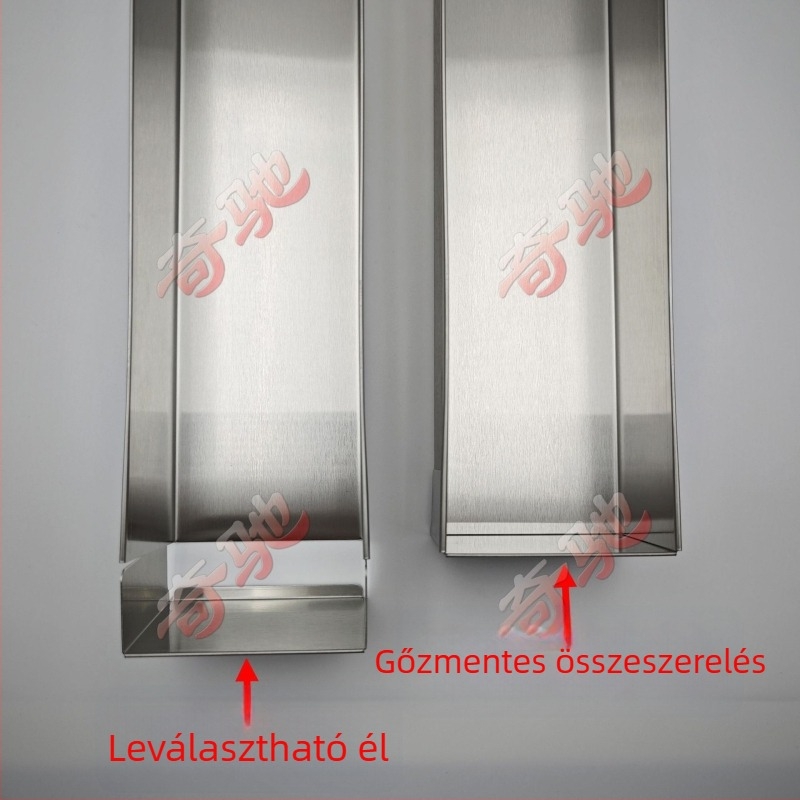 Hosszúkás téglalap alakú rozsdamentes acél tortaforma fedéllel, tiramisú mousse süteményhez