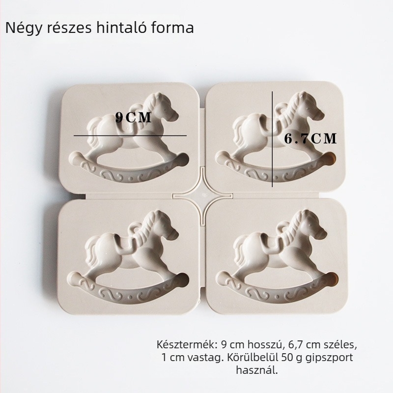 Szilikon forma aromaterápiás viaszhoz — szabálytalan forma, hat darabos kör- és szív alakú készlet, gipsz címke forma