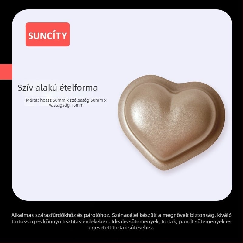 Yangchen szénacél süteményforma – szabálytalan alak, sütőforma, 50 db/doboz