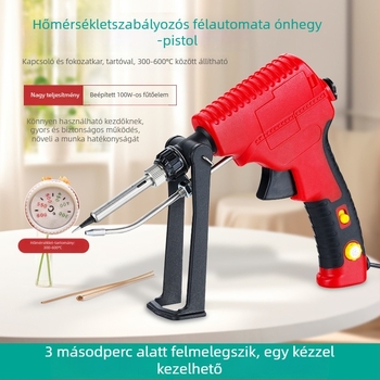 Kézben tartható forrasztópáka készlet belső fűtéses, nagy teljesítményű, hőmérsékletszabályozható