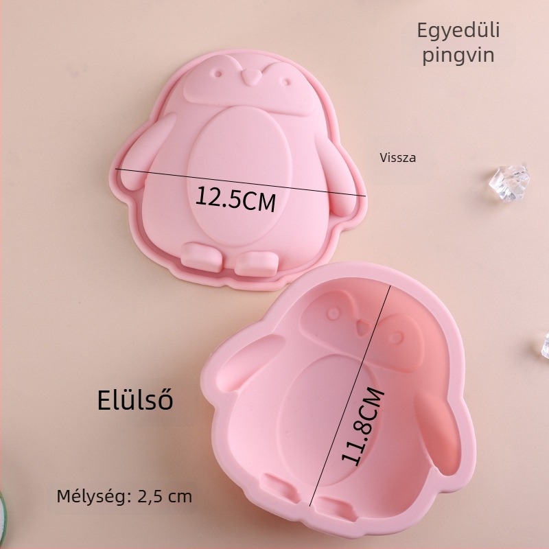 Élelmiszer-minőségű szilikon sütőforma cartoon DIY dizájnnal: rák és fánk, autó alakú nagy jégkocka forma, párolható