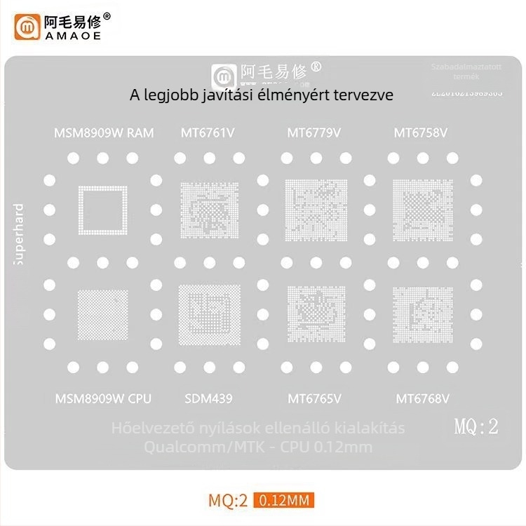 MQ3 ónbevonatos acélháló - Kompatibilis a Snapdragon 865, SM8250, SM7150, SM6150, MT6885Z