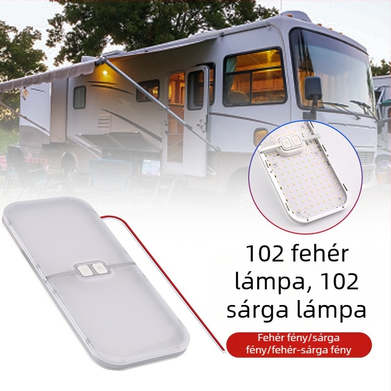 RV világítás járművekhez és lakókocsihoz (204 LED, háromszínű fény, 15W, 1200 lm, 1000-6500K)