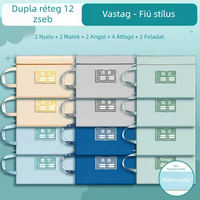 Házi feladat táska Oxford anyagból cipzárral