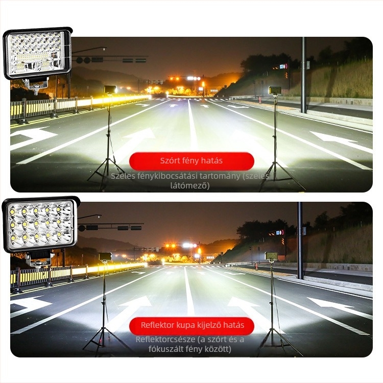 LED autó spotlámpa, univerzális illeszkedés, 400W, 12-80V, 5A, vízálló ház