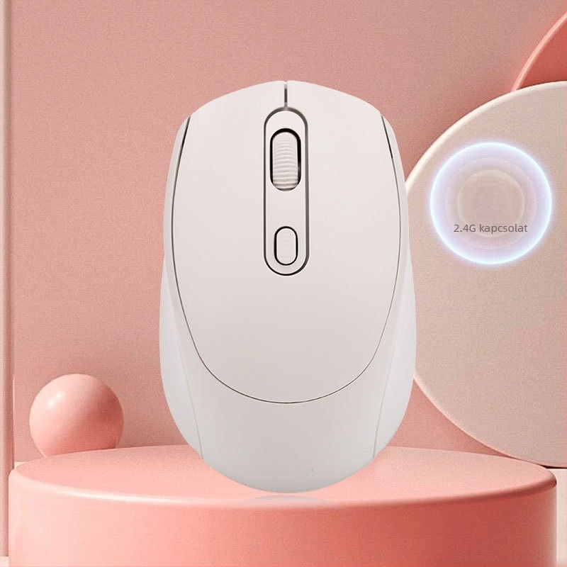 Tölthető kétüzemmódú vezeték nélküli egér, hangtalan működés, 1600 DPI, modell yy-01, 2.4G Bluetooth, kompatibil asztali számítógéppel és noteszgéppel
