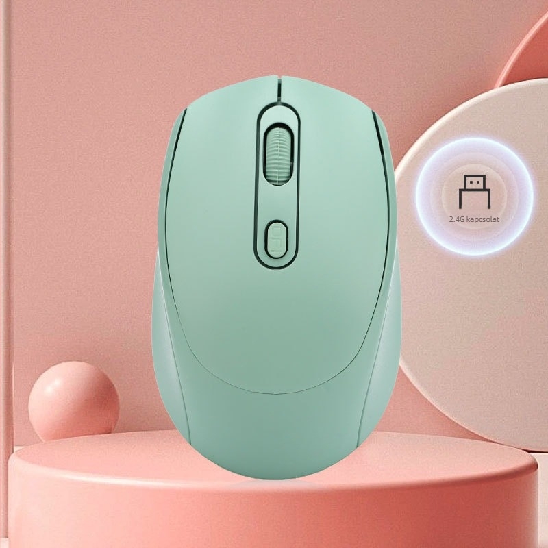 Tölthető kétüzemmódú vezeték nélküli egér, hangtalan működés, 1600 DPI, modell yy-01, 2.4G Bluetooth, kompatibil asztali számítógéppel és noteszgéppel