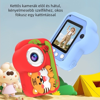 I5-72 gyermekeknek készült digitális fényképezőgép, 2,0 hüvelykes LCD-kijelzővel, 12–20 MP felbontás, memória-kártya tárhely, akkumulátor élettartama 1–3 óra