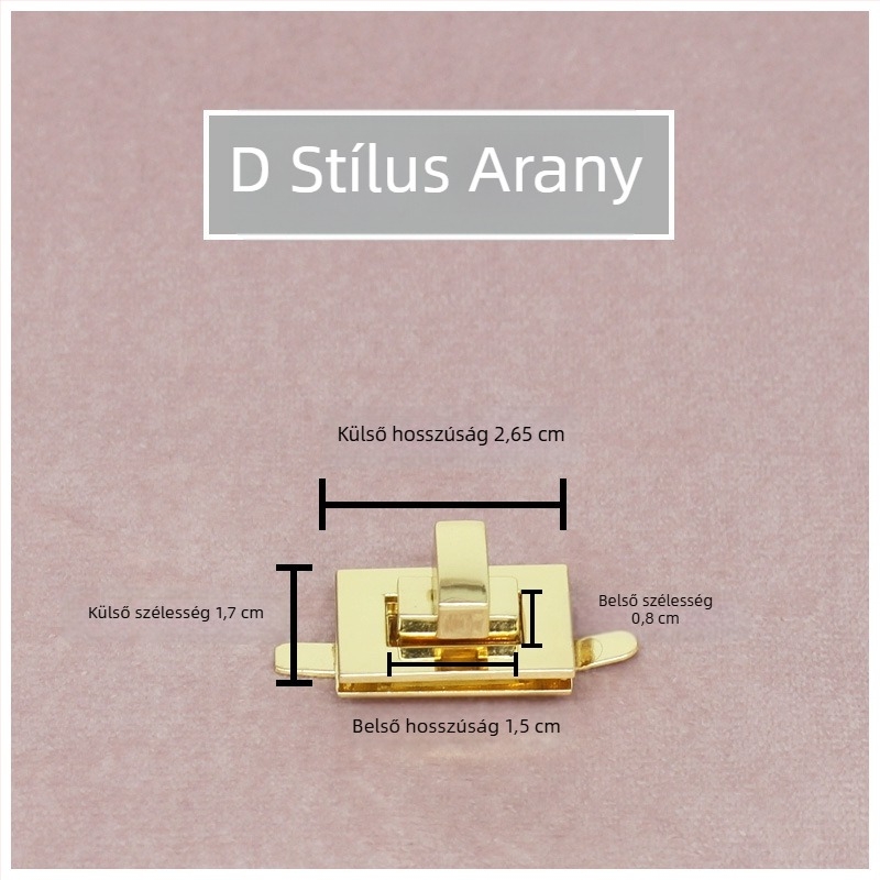 Táskazár készlet — Forgó zár, Négyzetes zár, Fém hardver, Zhuoyue