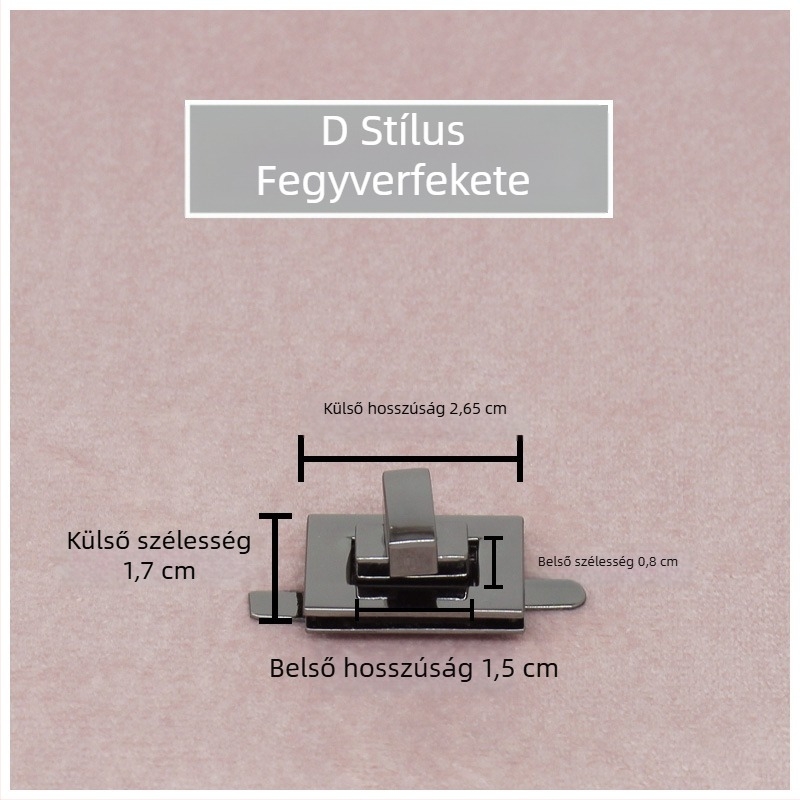 Táskazár készlet — Forgó zár, Négyzetes zár, Fém hardver, Zhuoyue