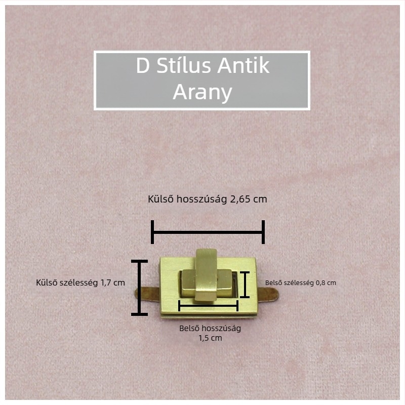 Táskazár készlet — Forgó zár, Négyzetes zár, Fém hardver, Zhuoyue