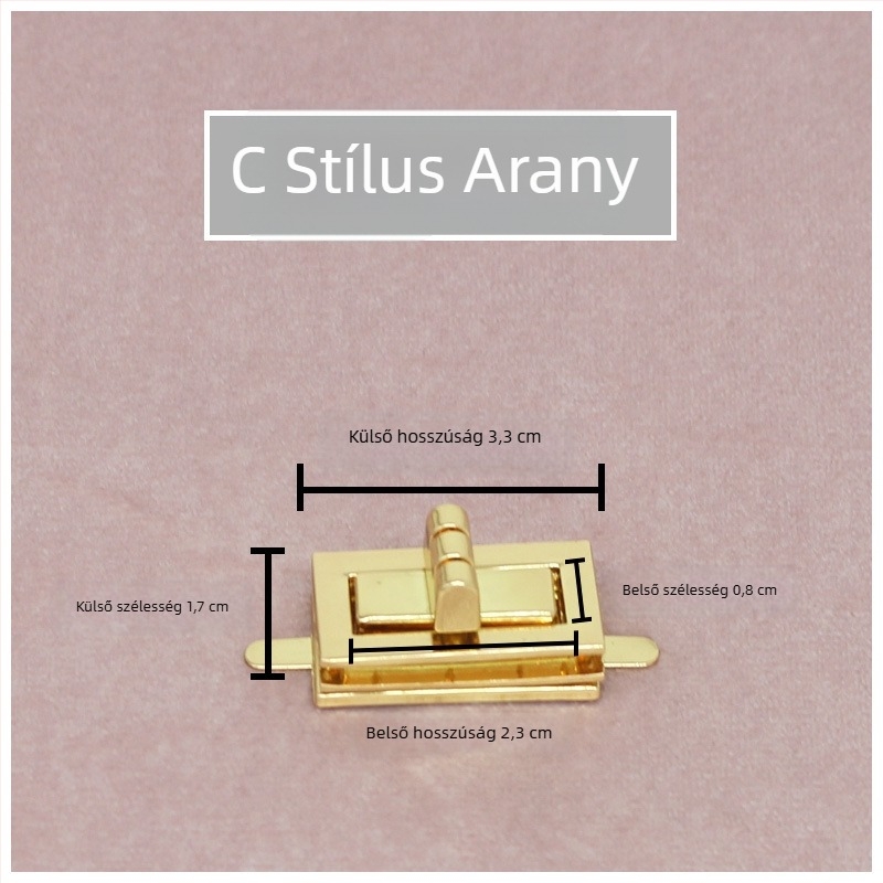 Táskazár készlet — Forgó zár, Négyzetes zár, Fém hardver, Zhuoyue